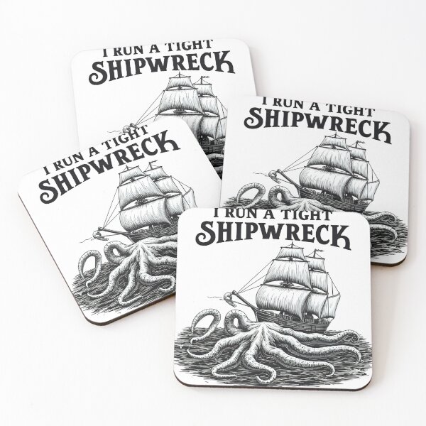Item preview, I Run a Tight Shipwreck Funny Nautical Kraken Quote | Vintage Ocean Humor Design designed and sold by nivadaofficiel2.