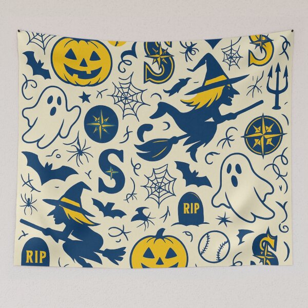 Item preview, Seattle Mariners Inspired Modern Halloween All-Over Print  designed and sold by getpressedshirt.
