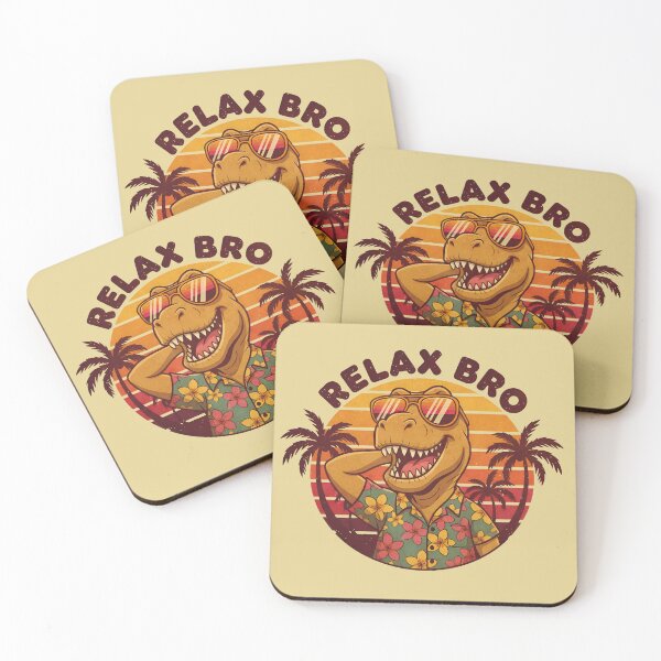 Item preview, Relax Bro T-Rex in Hawaiian Shirt | Funny Dinosaur Summer Vacation designed and sold by Imaginationbeyond.