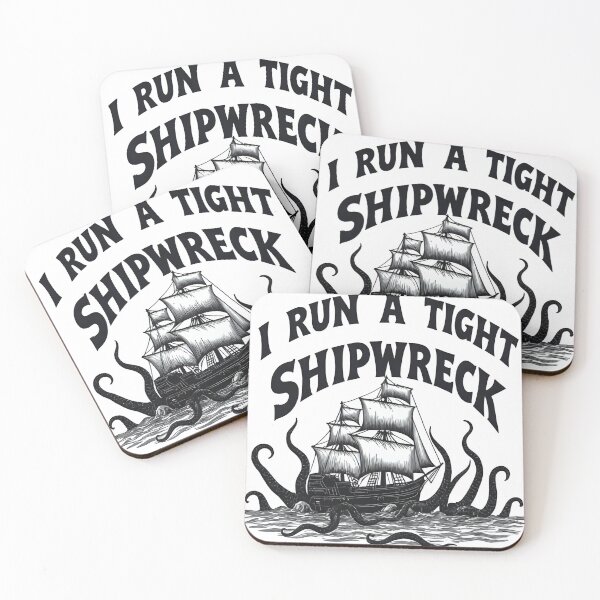 Item preview, Copy of I Run a Tight Shipwreck Funny Nautical Kraken Quote | Vintage Ocean Humor Design designed and sold by nivadaofficiel2.
