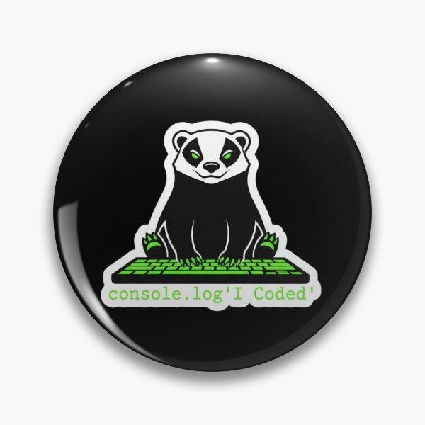 Item preview, Honey Badger I Coded Funny Programmer Developer Coding Console Log Meme Sticker Gift designed and sold by bvdesignart.