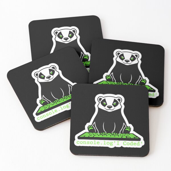 Item preview, Honey Badger I Coded Funny Programmer Developer Coding Console Log Meme Sticker Gift designed and sold by bvdesignart.