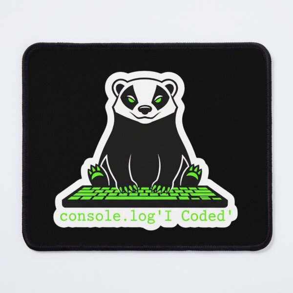 Item preview, Honey Badger I Coded Funny Programmer Developer Coding Console Log Meme Sticker Gift designed and sold by bvdesignart.