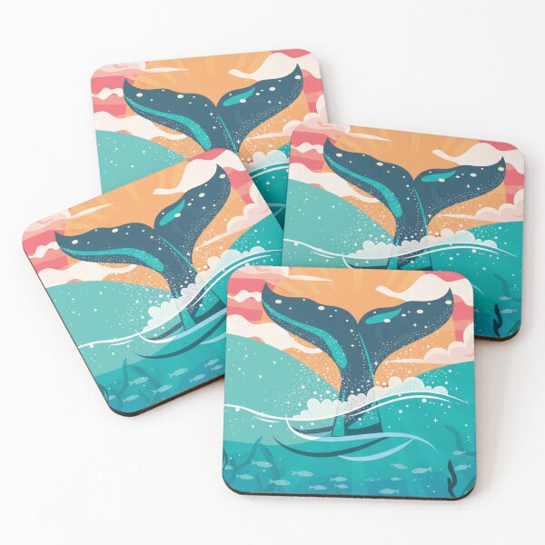 Item preview, Whale Tail Sunset Ocean Deep Sea Illustration shirts designed and sold by anandsiva2703.
