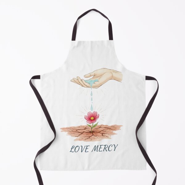 Item preview, Love Mercy Hand Watering Flower in Cracked Earth Illustration. designed and sold by loveandlightrb.