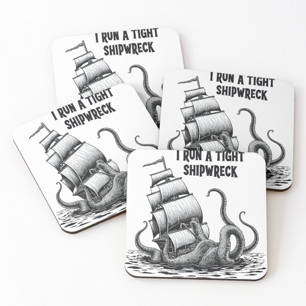 Item preview, I Run a Tight Shipwreck Funny Nautical Kraken Quote | Vintage Ocean Humor Design designed and sold by nivadaofficiel2.