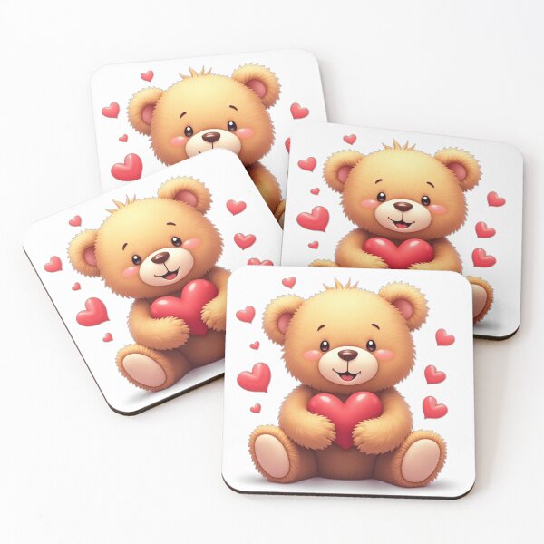 Item preview, Adorable Cute teddy bear with love hearts designed and sold by nicnacc.