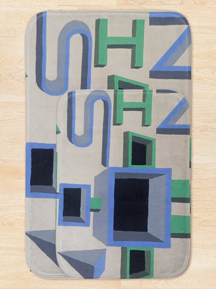 Thumbnail 5 of 6, Bath Mat, Abstract Syntax designed and sold by MyRachna.