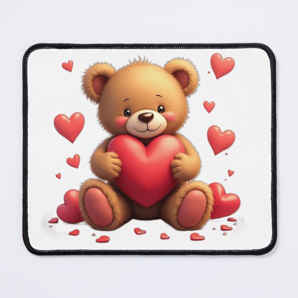 Item preview, Cute teddy bear with love hearts designed and sold by nicnacc.