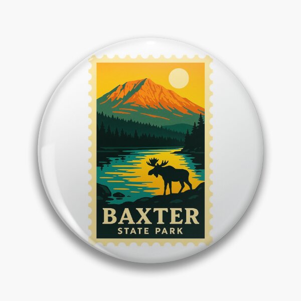 Item preview, vintage stamp Baxter States Park North Central designed and sold by astriebatik.