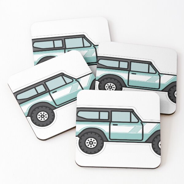 Item preview, Scout II - Light Blue with White Rally Stripe and White Blue Top and Roof Rack designed and sold by Jsanch20.