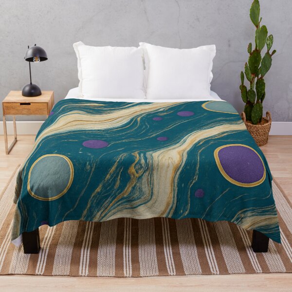 Item preview, Golden Veins on Cyan Marble designed and sold by annenambiro.