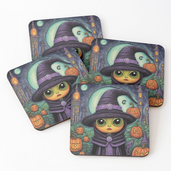 Item preview, Alien dressed as a Witch for Halloween designed and sold by Colin Bentham.