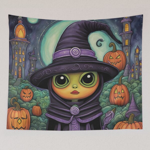Item preview, Alien dressed as a Witch for Halloween designed and sold by Colin Bentham.