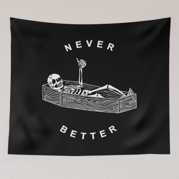 Item preview, Never Better Skull Skeleton In The Coffin Halloween 		 designed and sold by baduttuyrlb.