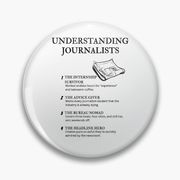 Item preview, Understanding Journalists – Press Room Comedy Design designed and sold by PsyFlow35.