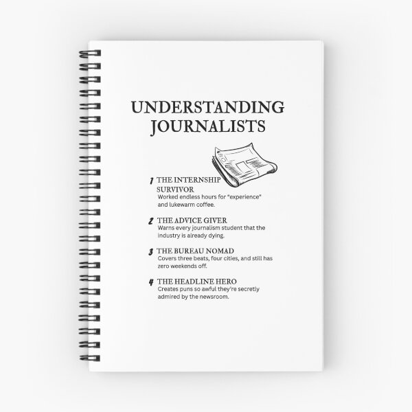 Item preview, Understanding Journalists – Press Room Comedy Design designed and sold by PsyFlow35.