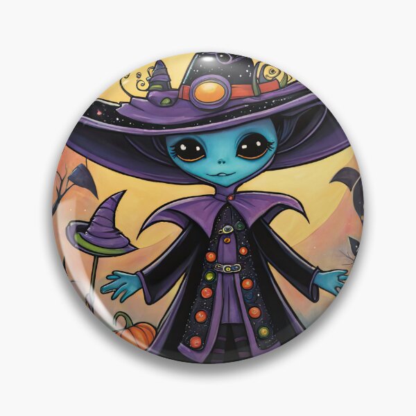 Item preview, Alien dressed as a Witch for Halloween designed and sold by Colin Bentham.