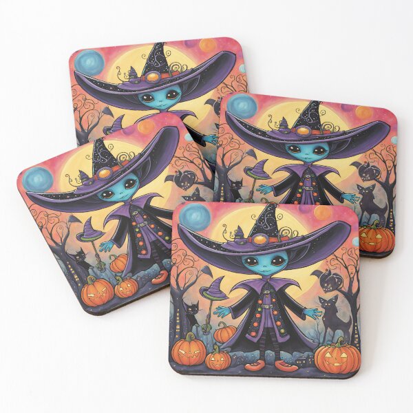 Item preview, Alien dressed as a Witch for Halloween designed and sold by Colin Bentham.