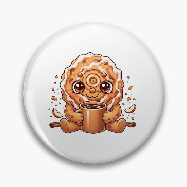 Item preview, Cute Apple Fritter Coffee Lover – Kawaii Pastry Art designed and sold by RojoyDesigns.