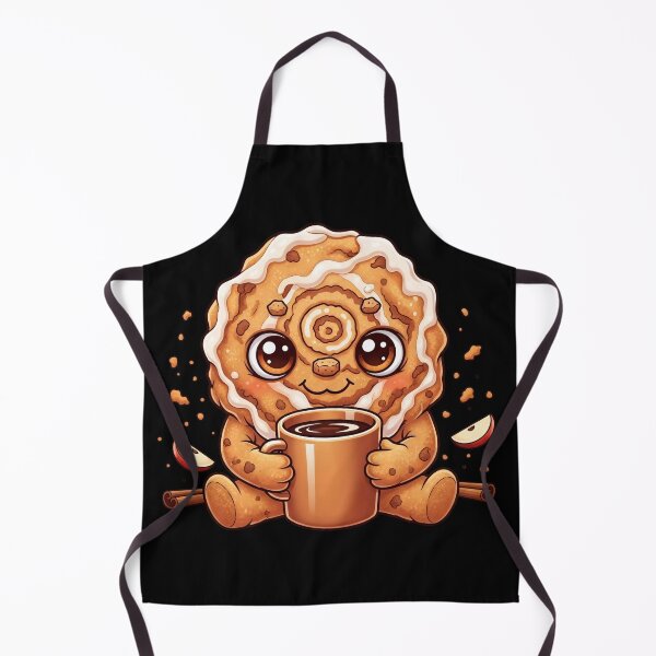 Item preview, Cute Apple Fritter Coffee Lover – Kawaii Pastry Art designed and sold by RojoyDesigns.