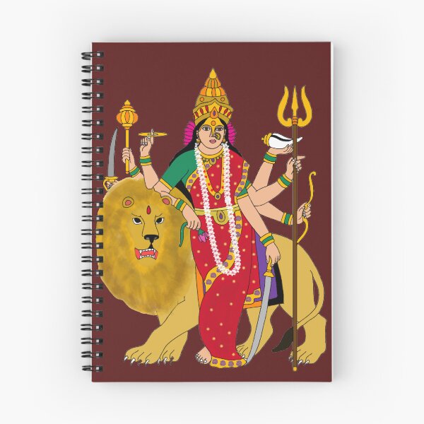 Aperçu de l'œuvre Peinture numérique de la déesse Durga | Œuvre d'art de Maa Durga | Décoration murale représentant une déesse hindoue créée et vendue par Harshit_Digital_Arts.