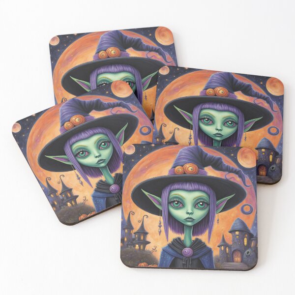 Item preview, Alien dressed as a Witch for Halloween designed and sold by Colin Bentham.