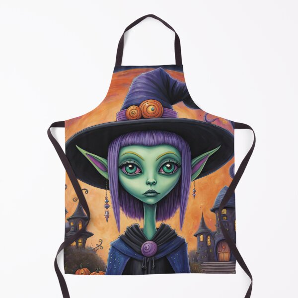 Item preview, Alien dressed as a Witch for Halloween designed and sold by Colin Bentham.