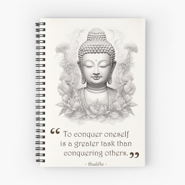 Item preview, Zen Buddha Quote Wall Art – Conquer Oneself designed and sold by idtecss.