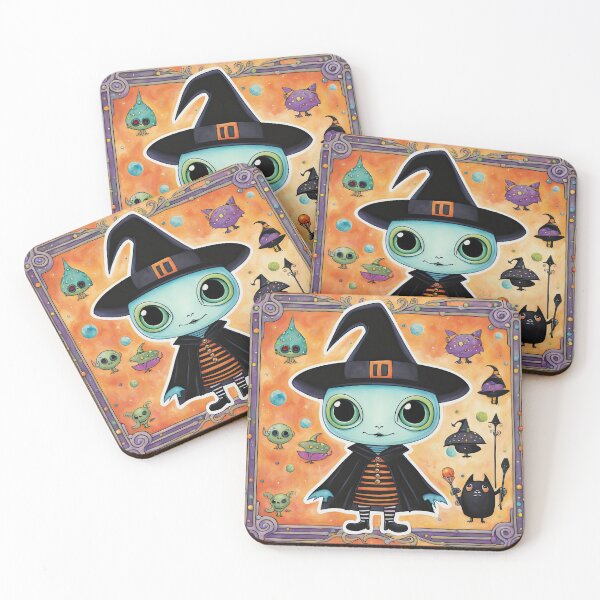Item preview, Alien dressed as a Witch for Halloween designed and sold by Colin Bentham.