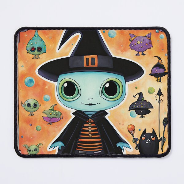 Item preview, Alien dressed as a Witch for Halloween designed and sold by Colin Bentham.