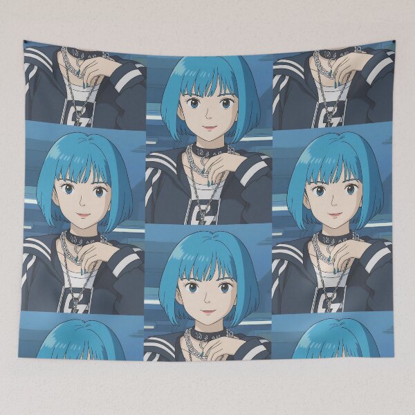Item preview, Alice in Borderland Rei Morikage, Season 3, Japanese Girl, Blue Hair, Otaku Girl, Tina Tamashiro designed and sold by matchakpop.