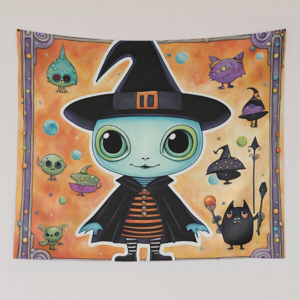 Item preview, Alien dressed as a Witch for Halloween designed and sold by Colin Bentham.