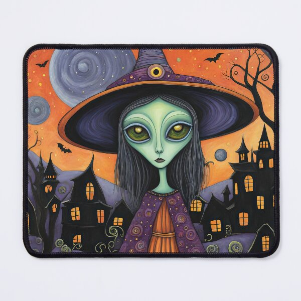 Item preview, Alien dressed as a Witch for Halloween designed and sold by Colin Bentham.