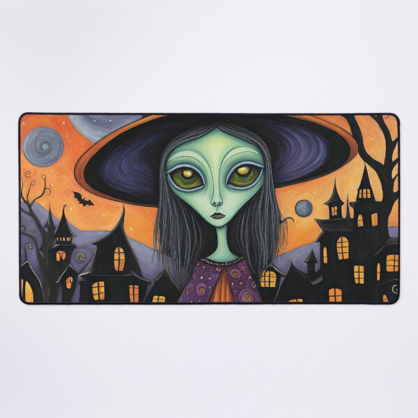 Item preview, Alien dressed as a Witch for Halloween designed and sold by Colin Bentham.