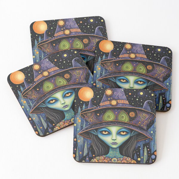 Item preview, Alien dressed as a Witch for Halloween designed and sold by Colin Bentham.