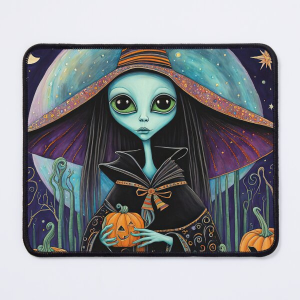 Item preview, Alien dressed as a Witch for Halloween designed and sold by Colin Bentham.