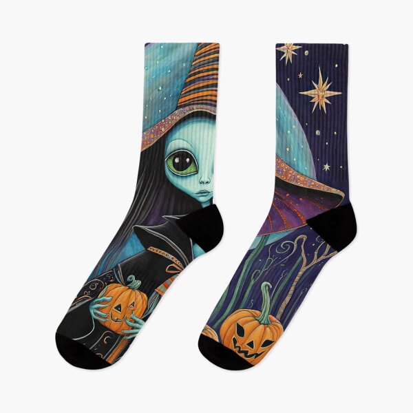 Item preview, Alien dressed as a Witch for Halloween designed and sold by Colin Bentham.