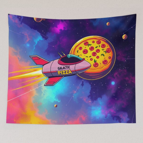Item preview, Galactic Pizza Delivery Service designed and sold by CTM ArtStudio.