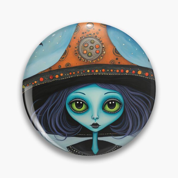 Item preview, Alien dressed as a Witch for Halloween designed and sold by Colin Bentham.