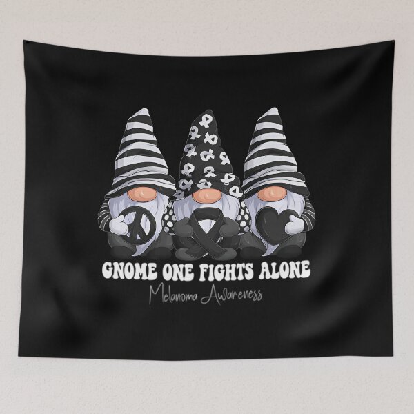 Item preview, Melanoma Awareness Month Black Ribbon Gnomies Support Pullover 		 designed and sold by yanxdesfir4.