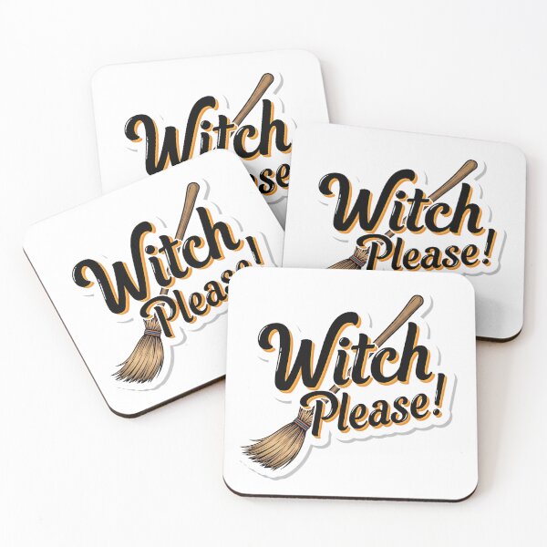 Item preview, Witch Please Typography – Broom Illustration Halloween Sticker designed and sold by Authentic-Merch.