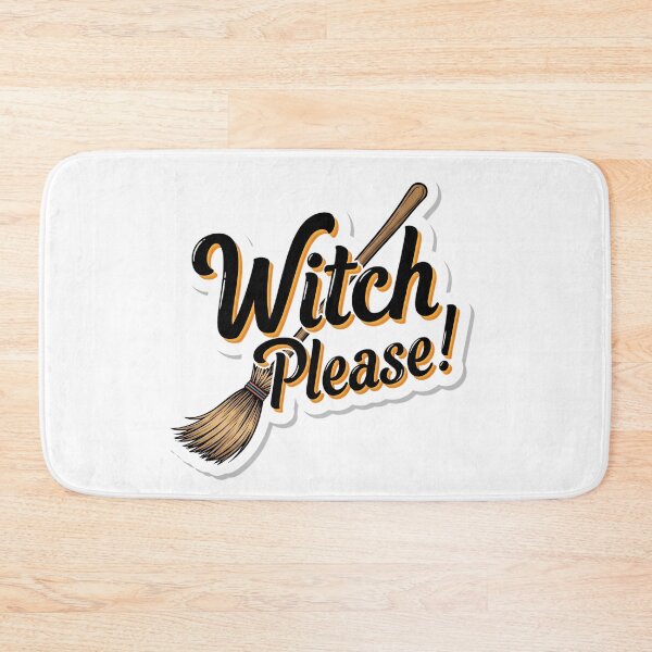 Item preview, Witch Please Typography – Broom Illustration Halloween Sticker designed and sold by Authentic-Merch.