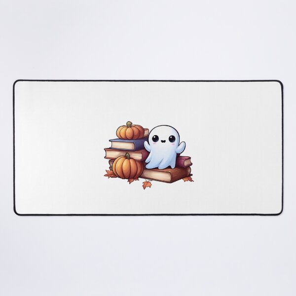 Item preview, Cute ghost with books and pumpkin Halloween designed and sold by OtterDesigns.