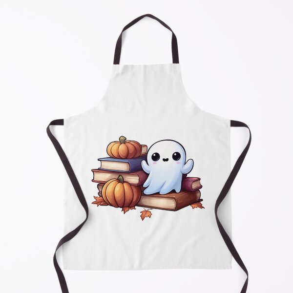 Item preview, Cute ghost with books and pumpkin Halloween designed and sold by OtterDesigns.