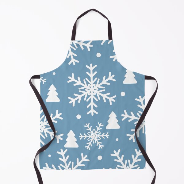 Item preview, Winter with white snowflakes and fir trees on a light blue background Small white dots are scattered designed and sold by Crispifly.