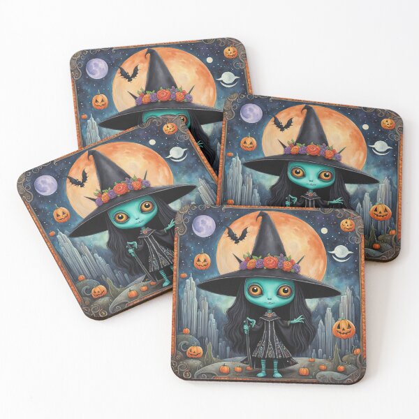Item preview, Alien dressed as a Witch for Halloween designed and sold by Colin Bentham.