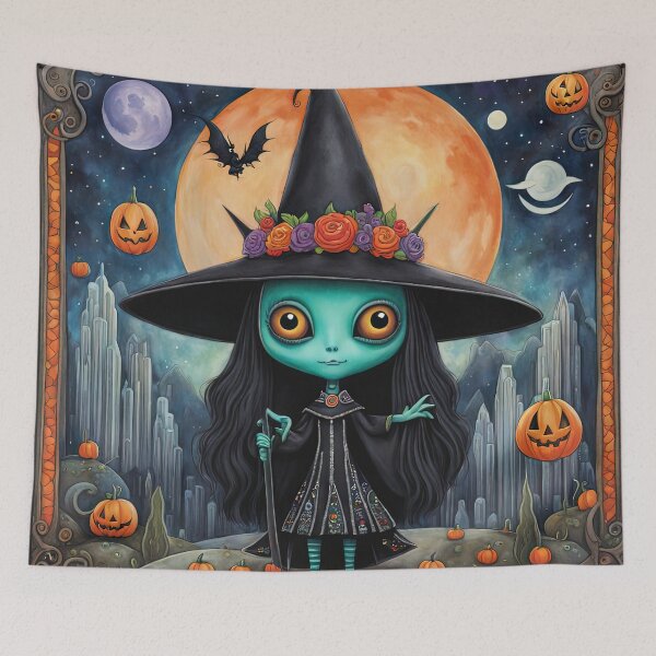 Item preview, Alien dressed as a Witch for Halloween designed and sold by Colin Bentham.