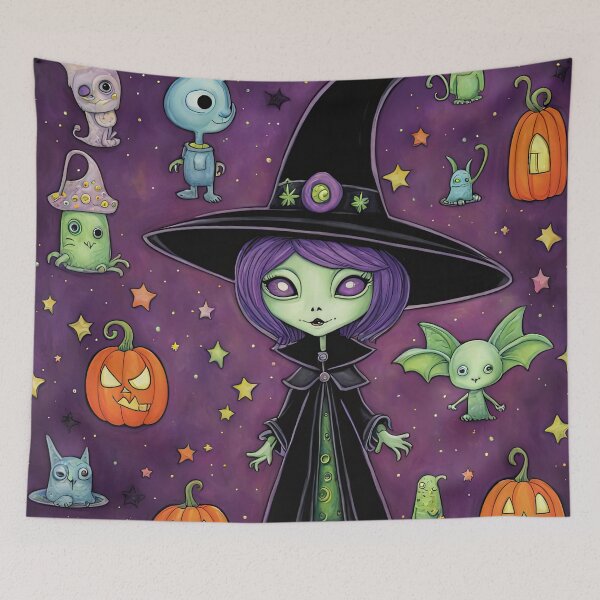 Item preview, Alien dressed as a Witch for Halloween designed and sold by Colin Bentham.