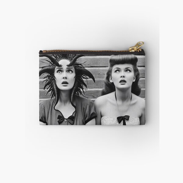 Item preview, Two Alien Girls in B&W portrait designed and sold by KALEIDOSCOPE UK.